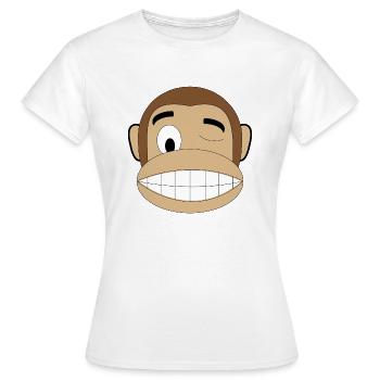 wink monkey - Women's T-Shirt - white - Front - AI Model Female 172 dark (172cm)