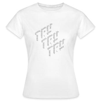 try isometry black - Women's T-Shirt - white - Front - AI Model Female 172 dark (172cm)