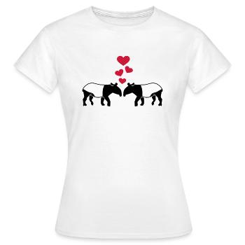 Tapir - T-shirt Femme - blanc - Devant - AI Model Female 172 dark (172cm)