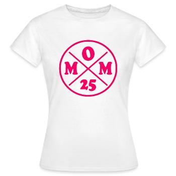 Mom 2025 - mom 25 - T-shirt Femme - blanc - Devant - AI Model Female 172 dark (172cm)