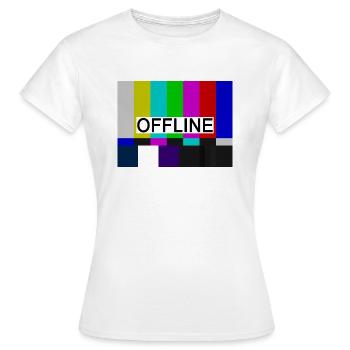 Offline Shirt Geschenk - Frauen T-Shirt - Weiß - Vorne - AI Model Female 172 dark (172cm)