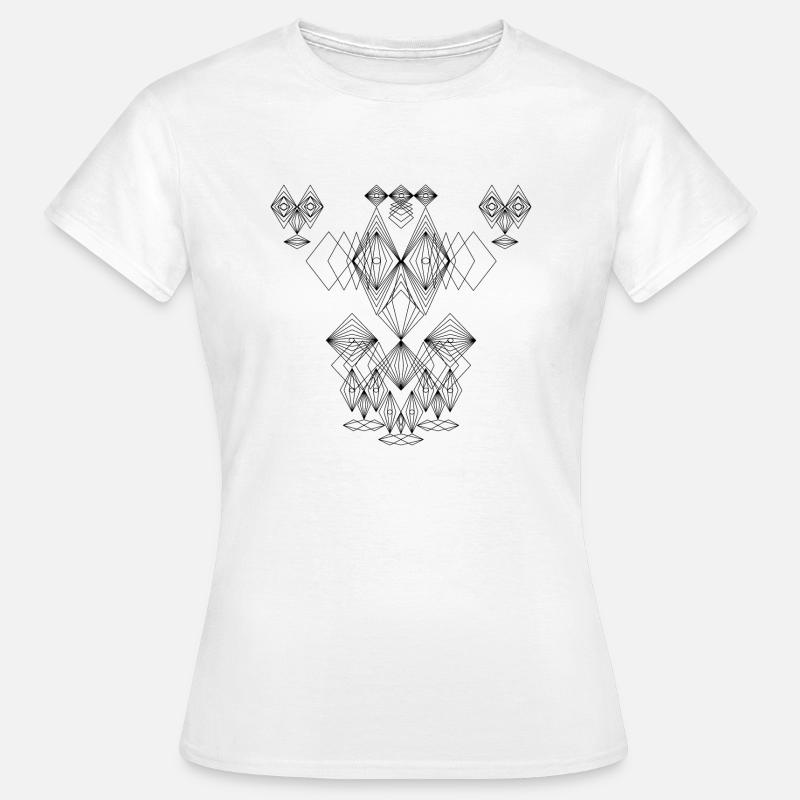 Abstract Faces Drawing Crazy Faces Art - Women's T-Shirt - white