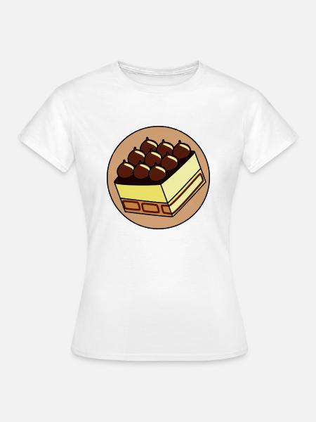 Tiramisu 2 Schichtdessert Mascarpone Cappuccino - Frauen T-Shirt - Weiß