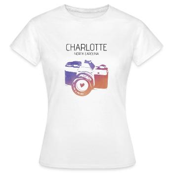 Kamera Charlotte North Carolina - Frauen T-Shirt - Weiß - Vorne - AI Model Female 172 dark (172cm)