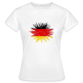 Cadeau Splatter Land Roots Allemagne - T-shirt Femme - blanc - Devant - AI Model Female 172 dark (172cm)