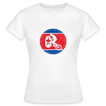 Fahrrad bmx love biking Nordkorea - Frauen T-Shirt - Weiß - Vorne - AI Model Female 172 dark (172cm)