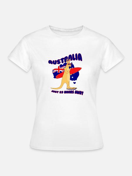 Surfing Kangaroo Australia - Frauen T-Shirt - Weiß