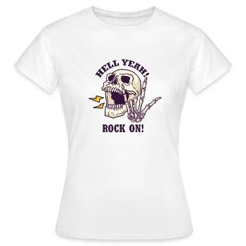 Hell yeah - rock sur - T-shirt Femme - blanc - Devant - AI Model Female 172 dark (172cm)
