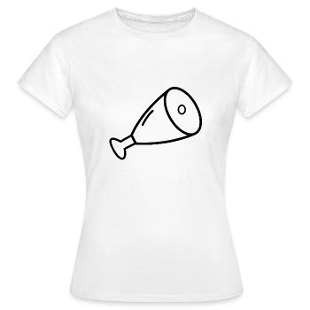 Idée de cadeau de nourriture de jambon de viande de jambon - T-shirt Femme - blanc - Devant - AI Model Female 172 dark (172cm)