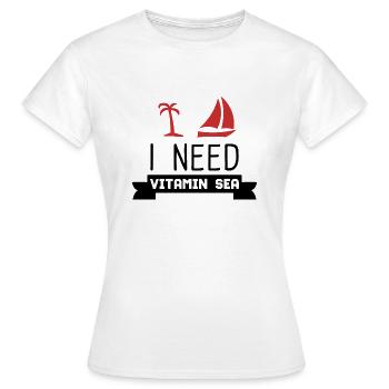 VACATION - Women's T-Shirt - white - Front - AI Model Female 172 dark (172cm)