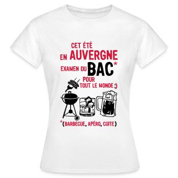 Auvergne tray aperture cooked barbecue beer - Women's T-Shirt - white - Front - AI Model Female 172 dark (172cm)