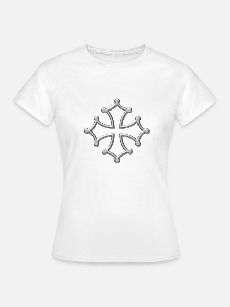 Okzitanisch Quer Chrom-Metall - Frauen T-Shirt - Weiß