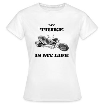 Trike Bike Motorrad Chopper - Frauen T-Shirt - Weiß - Vorne - AI Model Female 172 dark (172cm)