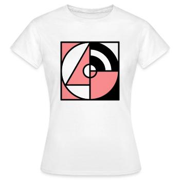 Geometrie Quadrat - Frauen T-Shirt - Weiß - Vorne - AI Model Female 172 dark (172cm)