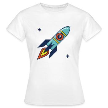 Rakete - Frauen T-Shirt - Weiß - Vorne - AI Model Female 172 dark (172cm)