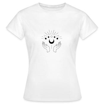 Rising Moon - Frauen T-Shirt - Weiß - Vorne - AI Model Female 172 dark (172cm)