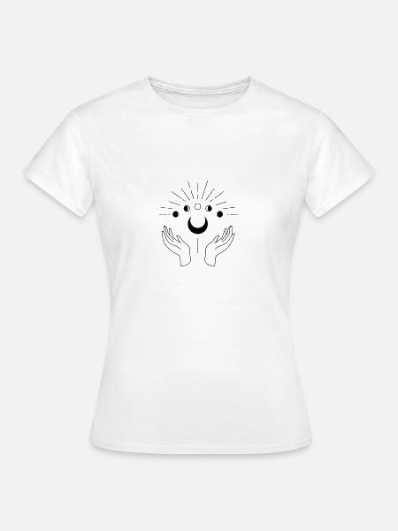 Rising Moon - Frauen T-Shirt - Weiß