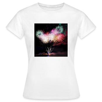 Feu d'artifice 2021 - T-shirt Femme - blanc - Devant - AI Model Female 172 dark (172cm)