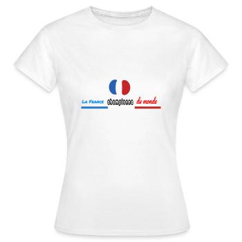 France championne de la coupe du monde 2022 - T-shirt Femme - blanc - Devant - AI Model Female 172 dark (172cm)