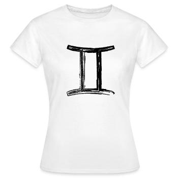 Zodiac Design GEMINI (Zwilling) - Frauen T-Shirt - Weiß - Vorne - AI Model Female 172 dark (172cm)