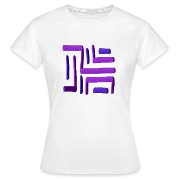 Labyrinthe peinture violette - T-shirt Femme - blanc - Devant - AI Model Female 172 dark (172cm)