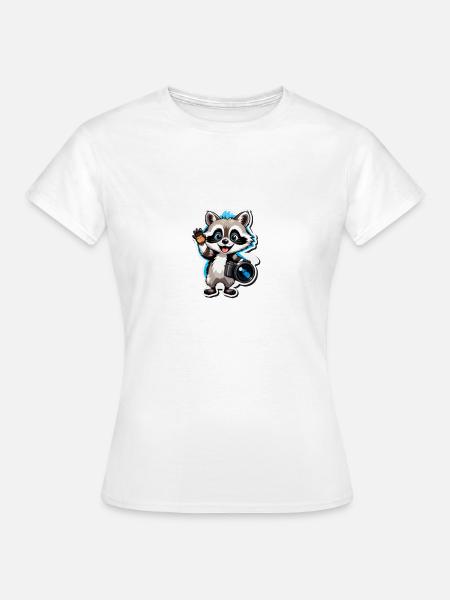 Waschbär-Entdecker - Frauen T-Shirt - Weiß