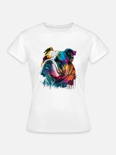 Bulldogge - Frauen T-Shirt - Weiß