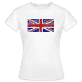 Union Jack Englische Flagge Great Britain - Frauen T-Shirt - Weiß - Vorne - AI Model Female 172 dark (172cm)