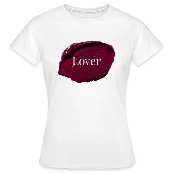 "Lover" - Women's T-Shirt - white - Front - AI Model Female 172 dark (172cm)
