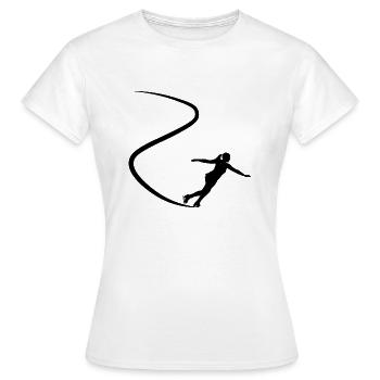 Eiskunstlauf Schlittschuh Eiskunstläufer schwarz - Frauen T-Shirt - Weiß - Vorne - AI Model Female 172 dark (172cm)