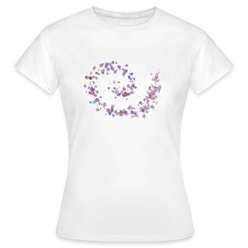 SWIRL blah blah - Frauen T-Shirt - Weiß - Vorne - AI Model Female 172 dark (172cm)