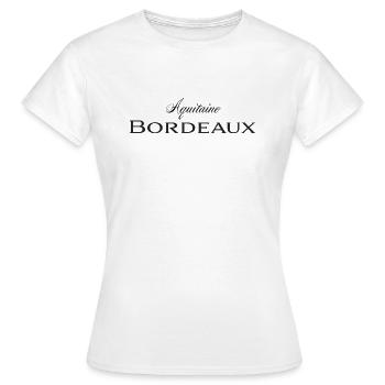 Bordeaux - T-shirt Femme - blanc - Devant - AI Model Female 172 dark (172cm)