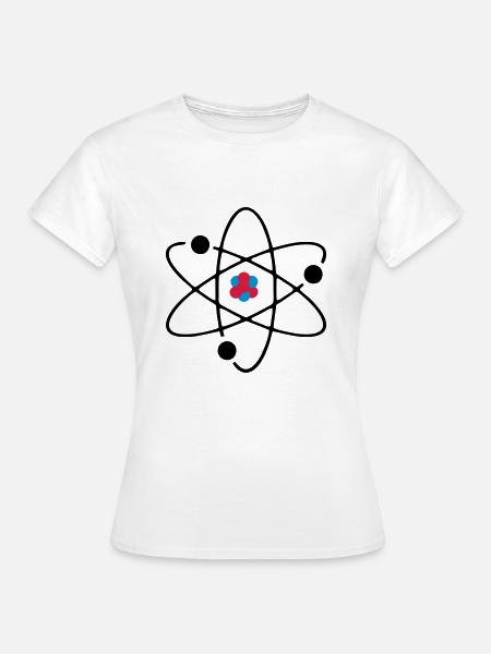 Atom 3farbig - Frauen T-Shirt - Weiß