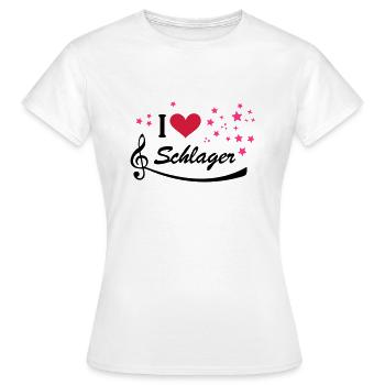 Schlager Fan Musik Volksmusik Sänger Sängerin - Frauen T-Shirt - Weiß - Vorne - AI Model Female 172 dark (172cm)
