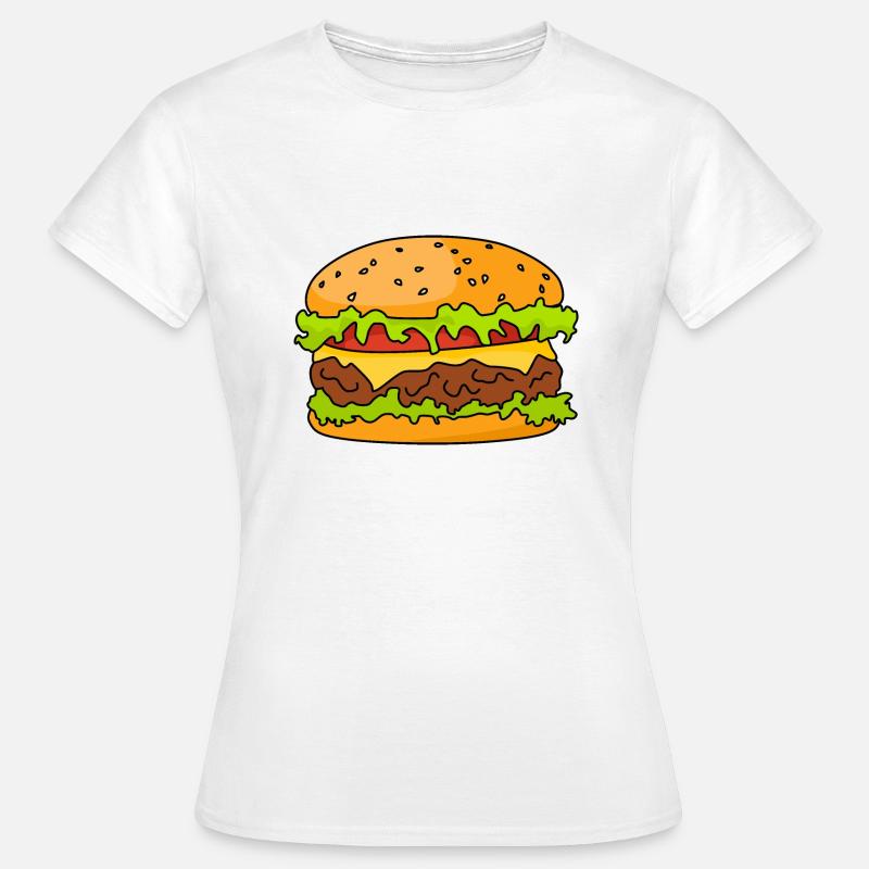 Hamburger oder Cheeseburger - Frauen T-Shirt - Weiß
