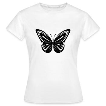 Elegant vintage geometric butterfly - Women's T-Shirt - white - Front - AI Model Female 172 dark (172cm)