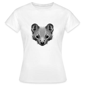 STILISIERTER MARDERKOPF - Frauen T-Shirt - Weiß - Vorne - AI Model Female 172 dark (172cm)