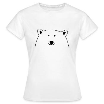 Eisbär Gesicht - Frauen T-Shirt - Weiß - Vorne - AI Model Female 172 dark (172cm)