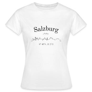 Salzbourg - Autriche - Alpes - Souvenir - T-shirt Femme - blanc - Devant - AI Model Female 172 dark (172cm)
