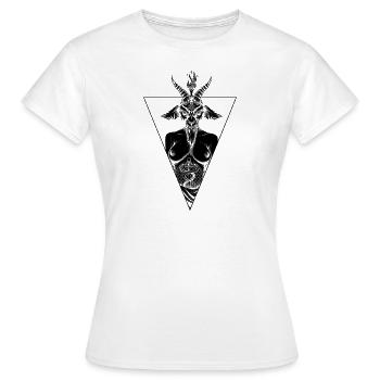 Chèvre démoniaque Baphomet - T-shirt Femme - blanc - Devant - AI Model Female 172 dark (172cm)