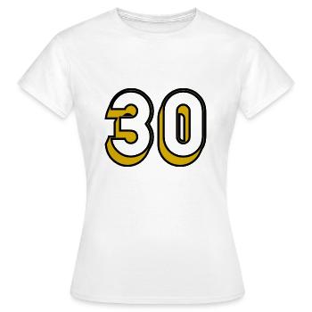 30. 30 YEARS. 30TH ANNIVERSARY. 30 YEARS ANNIVERSARY - Women's T-Shirt - white - Front - AI Model Female 172 dark (172cm)