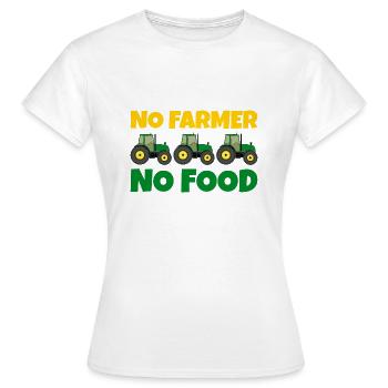 kein Landwirt - keine Lebensmittel - Frauen T-Shirt - Weiß - Vorne - AI Model Female 172 dark (172cm)