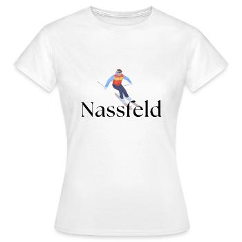 Nassfeld - Ski - Autriche - Carinthie - T-shirt Femme - blanc - Devant - AI Model Female 172 dark (172cm)