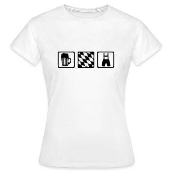 Bayern - Frauen T-Shirt - Weiß - Vorne - AI Model Female 172 dark (172cm)
