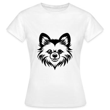 Tête de chien de Poméranie - T-shirt Femme - blanc - Devant - AI Model Female 172 dark (172cm)