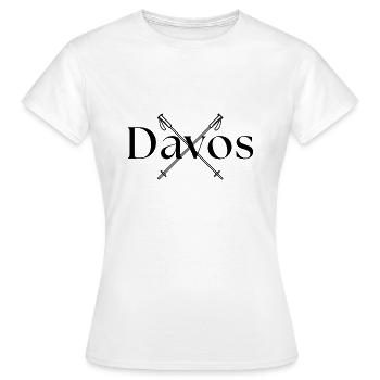 Davos - Ski - Ski - Suisse - Vacances au ski - T-shirt Femme - blanc - Devant - AI Model Female 172 dark (172cm)