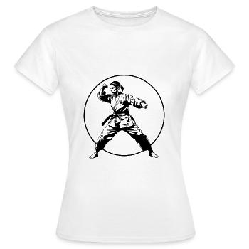 Silhouette de karaté - T-shirt Femme - blanc - Devant - AI Model Female 172 dark (172cm)