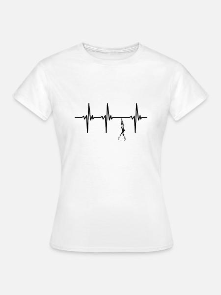 Herzschlag für Apnoetauchen - Frauen T-Shirt - Weiß