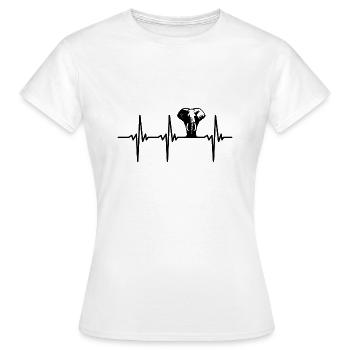Battement de cœur pour les éléphants fidèles - T-shirt Femme - blanc - Devant - AI Model Female 172 dark (172cm)