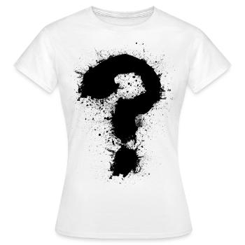 Point d'interrogation - T-shirt Femme - blanc - Devant - AI Model Female 172 dark (172cm)